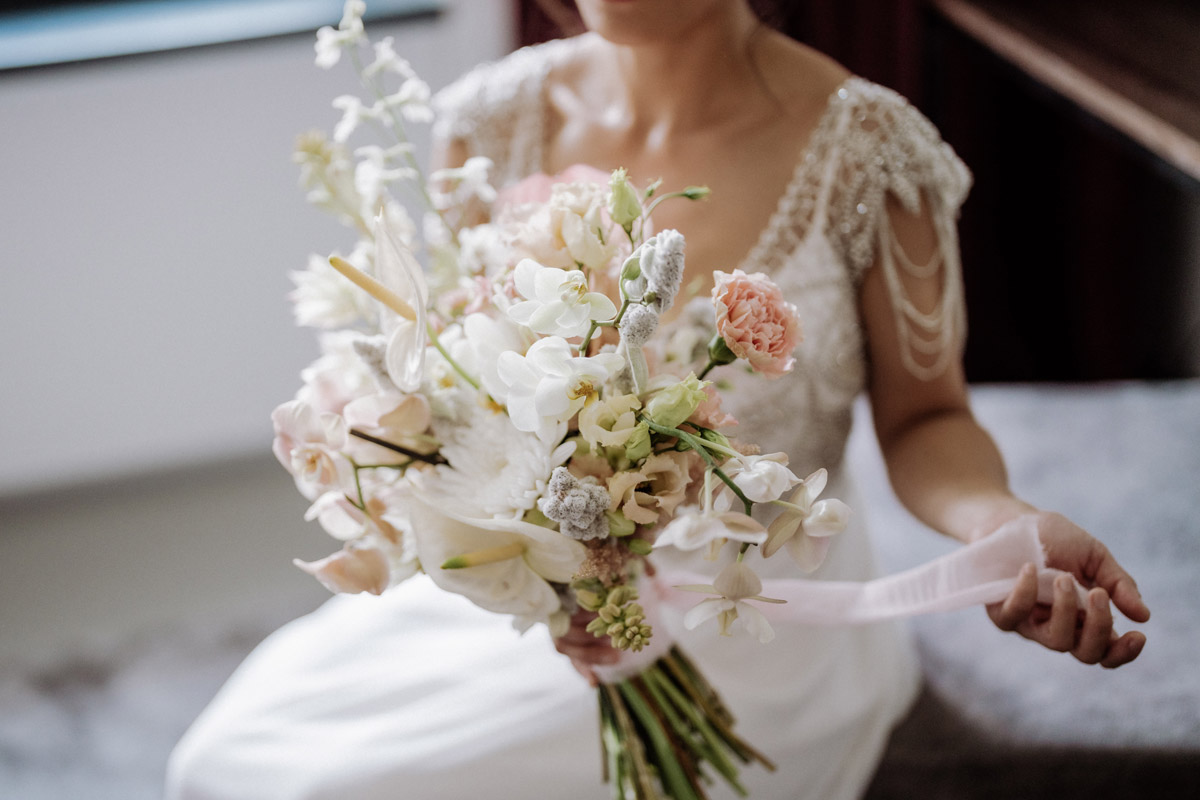 Brautstrauß in weiß und pastell von wanna marry Berlin