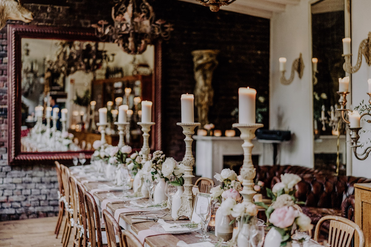 Elegante Tischdeko für Standesamt Hochzeit in Berlin