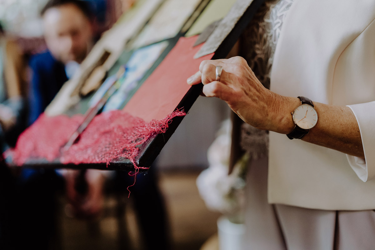 Hochzeitsgeschenk selbst gemachtes Wandbild