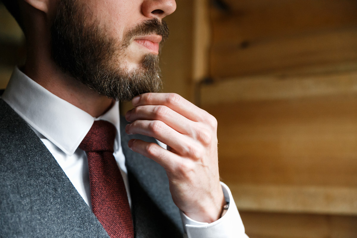 Detailfoto Bart des Bräutigams