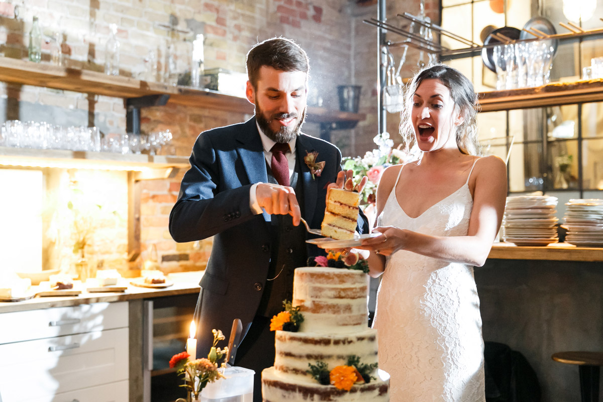 Anschnitt Hochzeitstorte