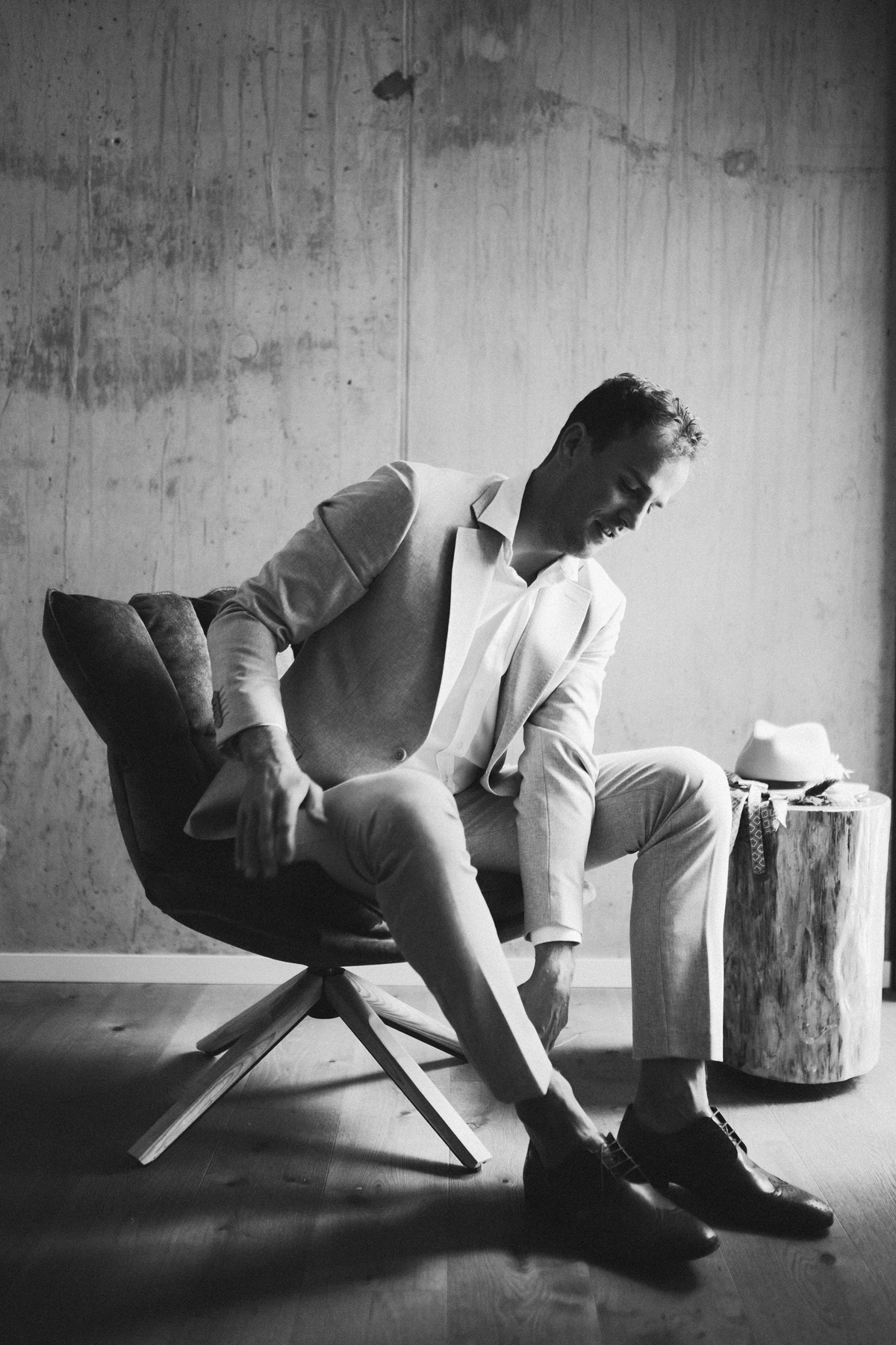 Getting Ready des Bräutigams